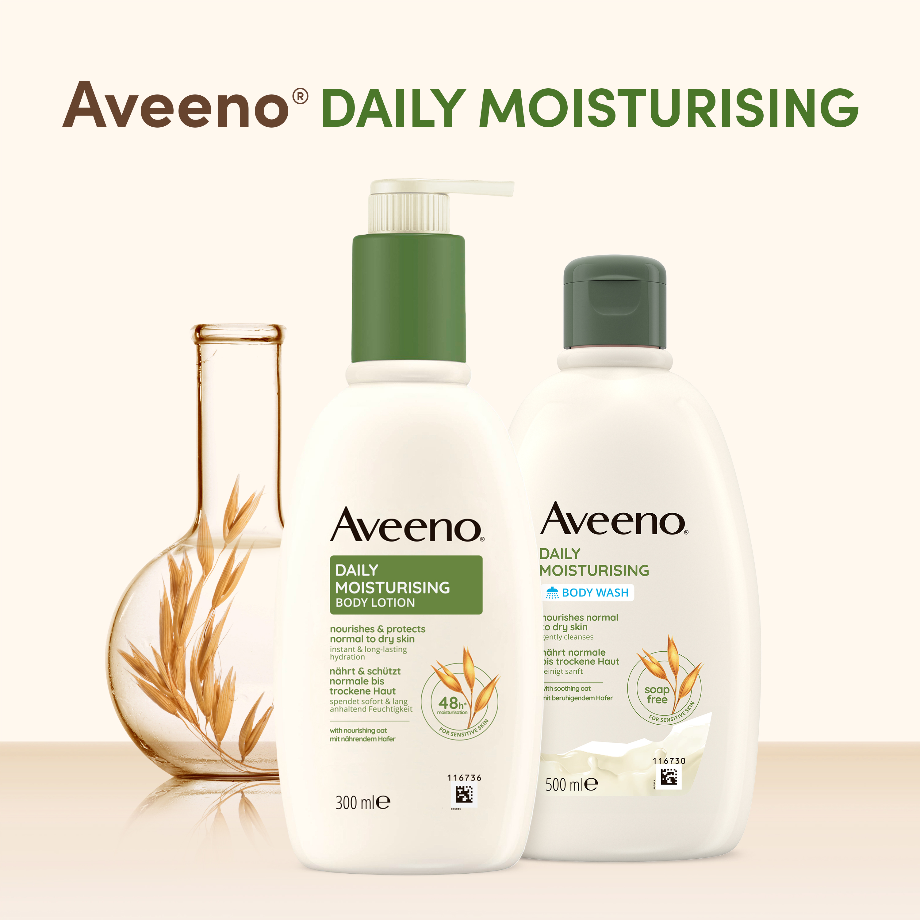 Aveeno® Daily Moisturising - normálna až suchá, citlivá pokožka