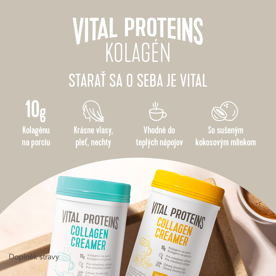 Vital Proteins Collagen Creamer – kolagénové peptidy so sušeným kokosovým mliekom 